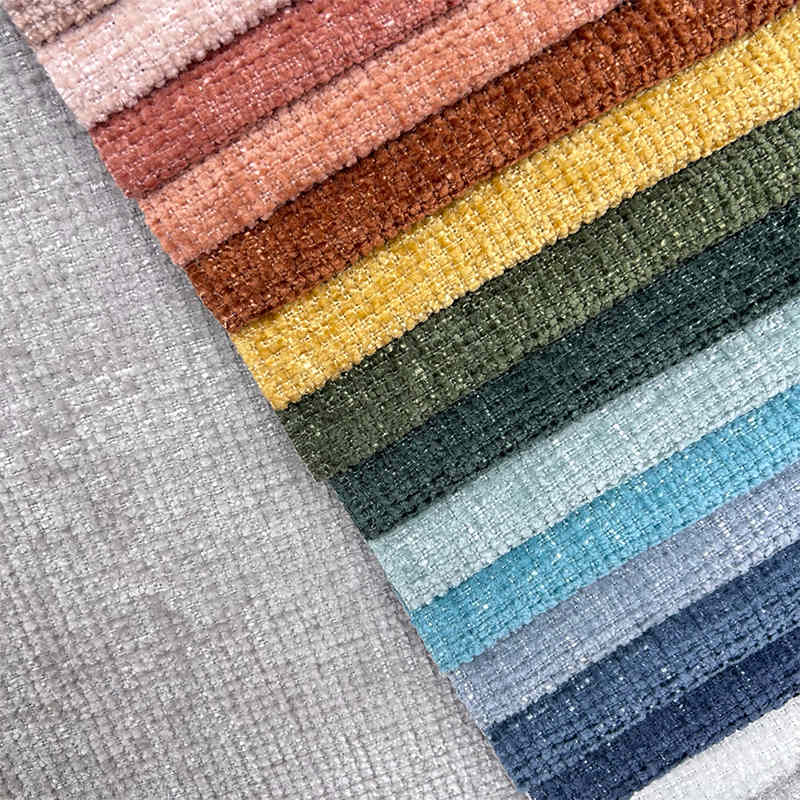 Fabric Textile Raw Material 100% Polyester Chenille Upholstery Sofa Fabric Cloth for Furniture