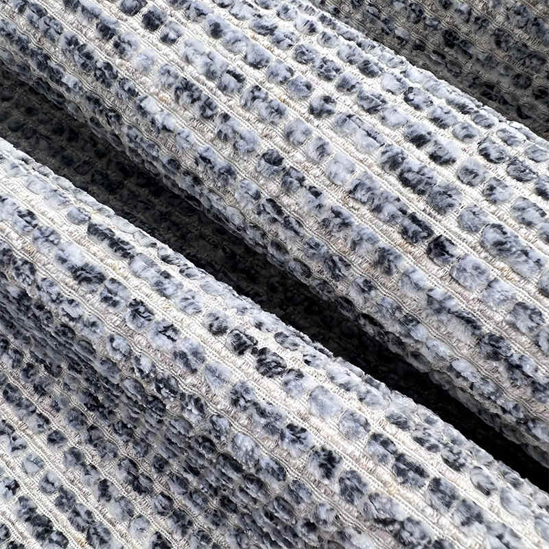 Home Textile Fabric Dyed Yarn Woven Sofa Jacquard Design Upholstery Polyester Fabric for Sofa