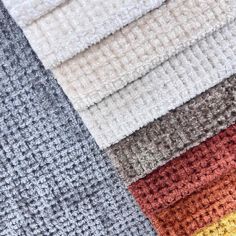 Newest Non Woven Sofa Fabric Polyester Chenille Upholstery Fabric for Furniture Textile