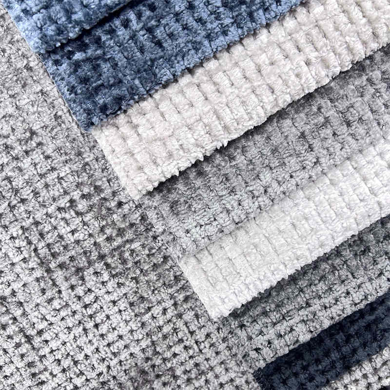 Newest Non Woven Sofa Fabric Polyester Chenille Upholstery Fabric for Furniture Textile