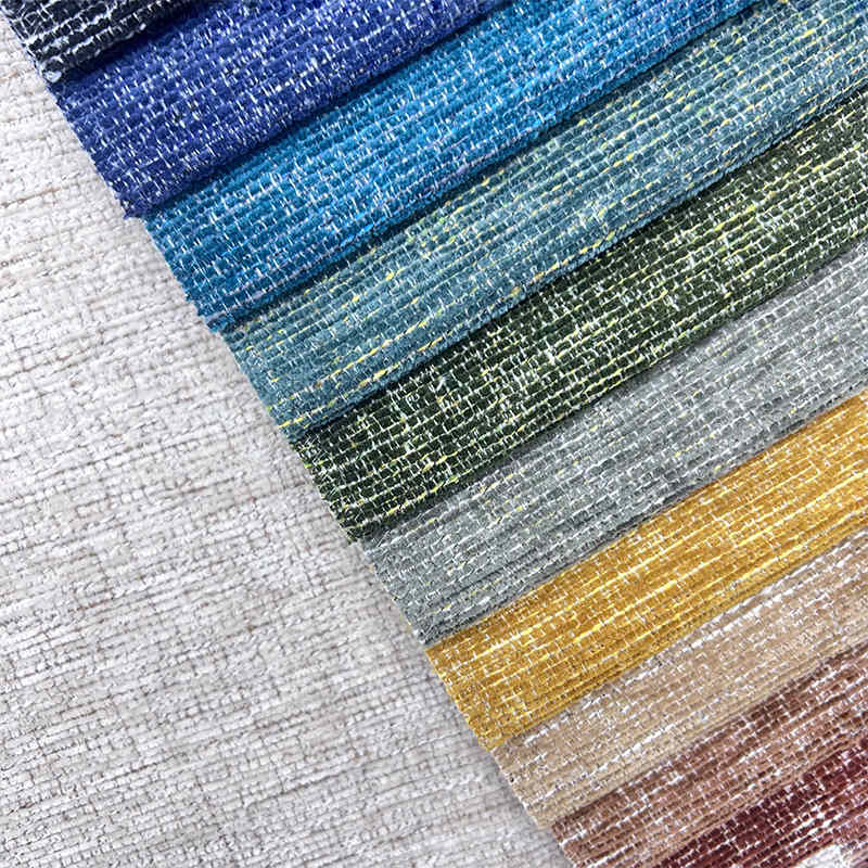 Production of Sofa Cover Fabric Multi Color Chenille Woven Jacquard Fabrics for Furniture