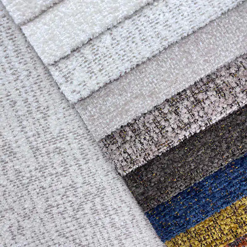 Sofa Cover Material Luxury Textile Fabrics 100% Polyester Chenille Upholstery Fabric for Sofa