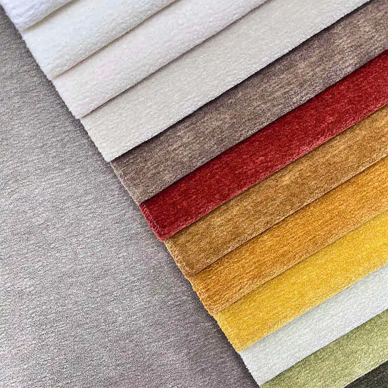 Wholesale Furniture Dyed Fabrics Woven 100% Polyester Chenille Upholstery Fabric
