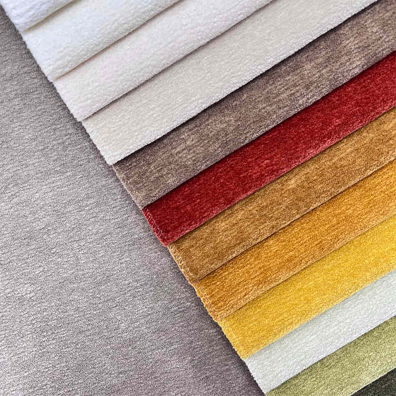 Wholesale Furniture Dyed Fabrics Woven 100% Polyester Chenille Upholstery Fabric