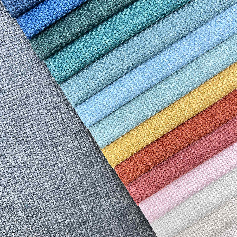 Luxury Heavy-Weight Jacquard Upholstery Fabric 100% Polyester Classy Organic Linen Fabric for Sofa
