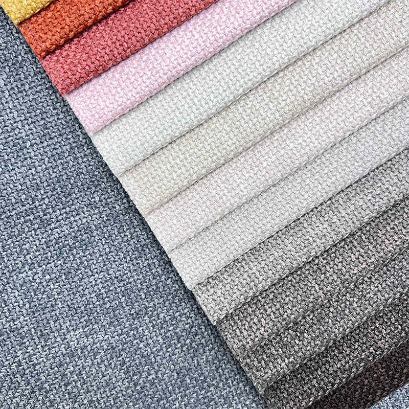 Luxury Heavy-Weight Jacquard Upholstery Fabric 100% Polyester Classy Organic Linen Fabric for Sofa