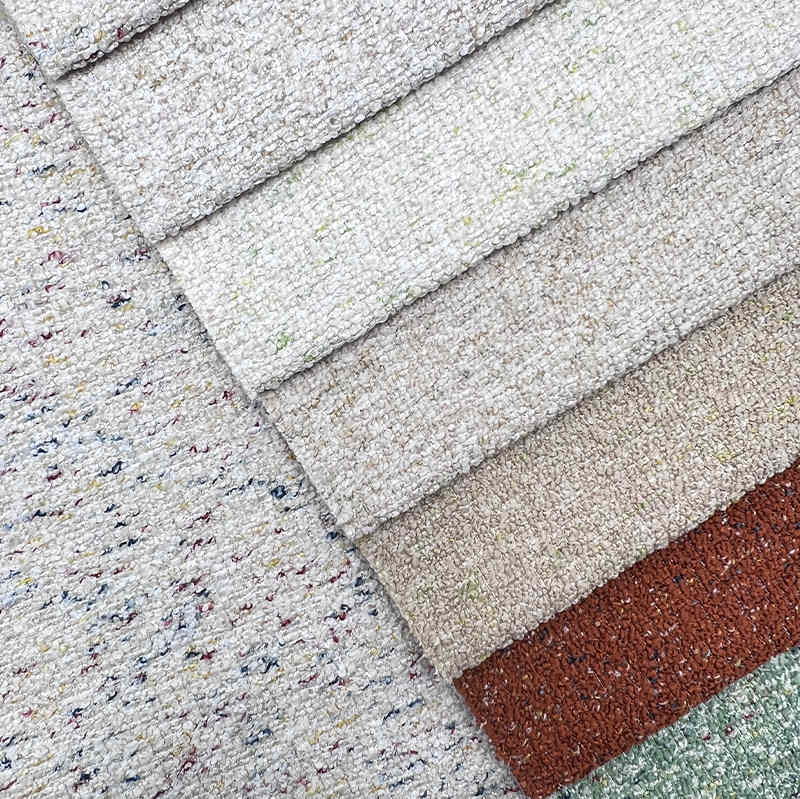 New Boucle Linen Fabric Polyester Woven Fabric Yarn Dyed Fabric Light Luxury Textile Upholstery for Sofa Home Textile