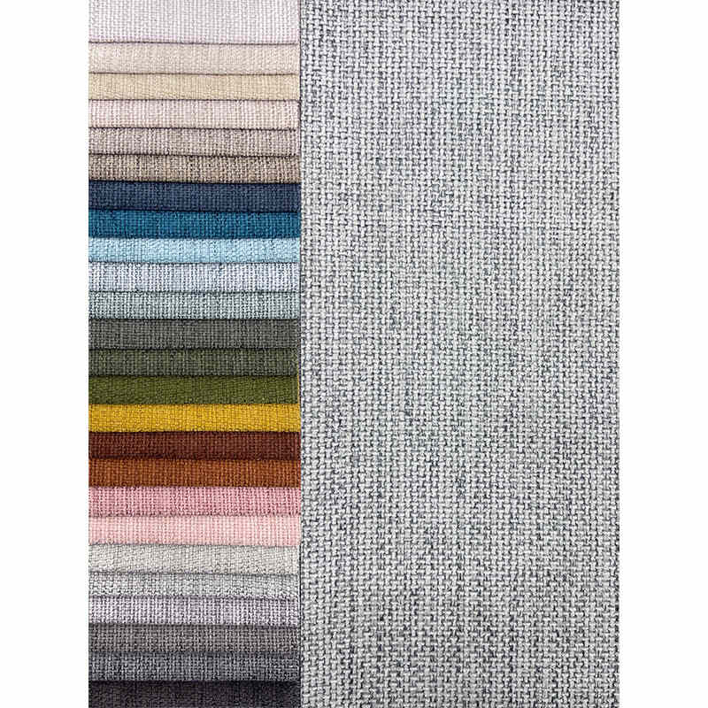Factory Custom Furniture Home Textile Linen Like Sofa Fabric Polyest Linen Look Fabric