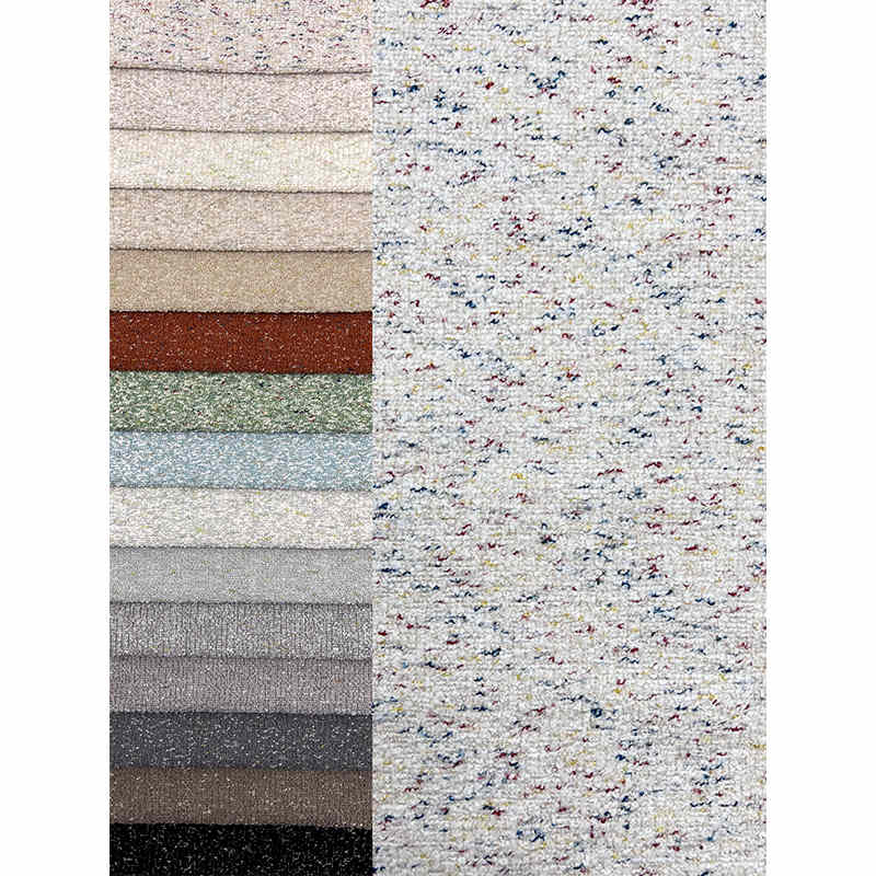 New Boucle Linen Fabric Polyester Woven Fabric Yarn Dyed Fabric Light Luxury Textile Upholstery for Sofa Home Textile