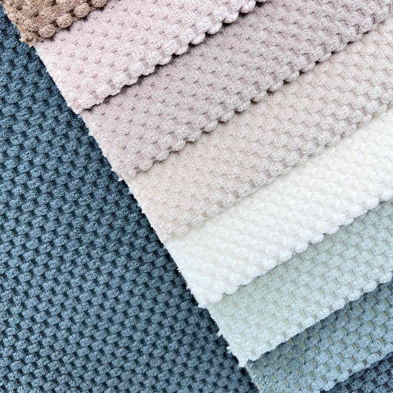 OEM Heavy Weight Quality Knitting Plain Velvet Upholstery Fabrics for Sofas and Furniture