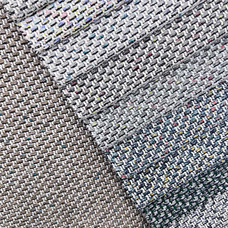 Luxury Polyester Knit Tweed Polyester Fabric Boucle Upholstery Fabric for Sofa and Chair Covers