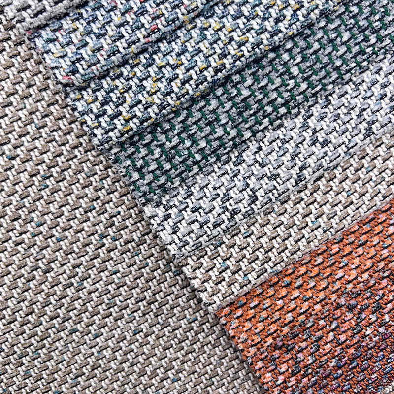 Luxury Polyester Knit Tweed Polyester Fabric Boucle Upholstery Fabric for Sofa and Chair Covers