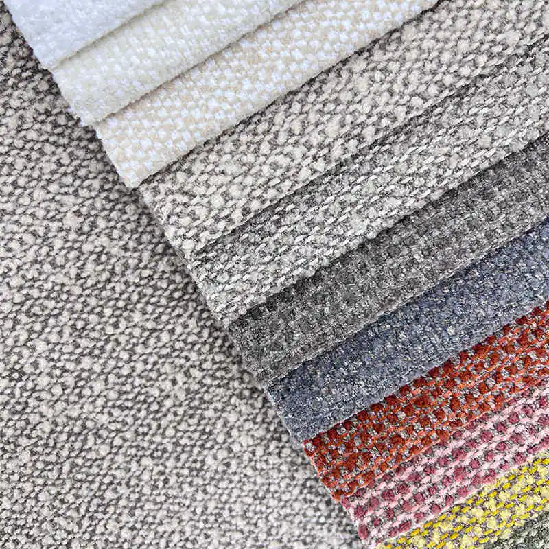 Textile Fabrics Couch for Living Room Sofas Woven Jacquard Linen Look Sofa Fabric