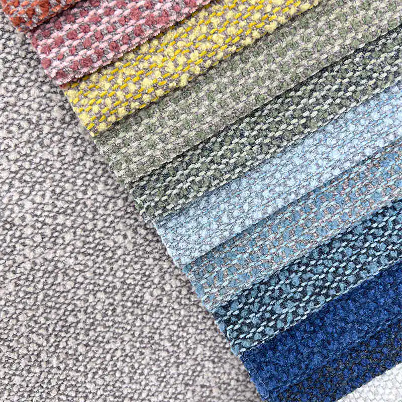 Textile Fabrics Couch for Living Room Sofas Woven Jacquard Linen Look Sofa Fabric