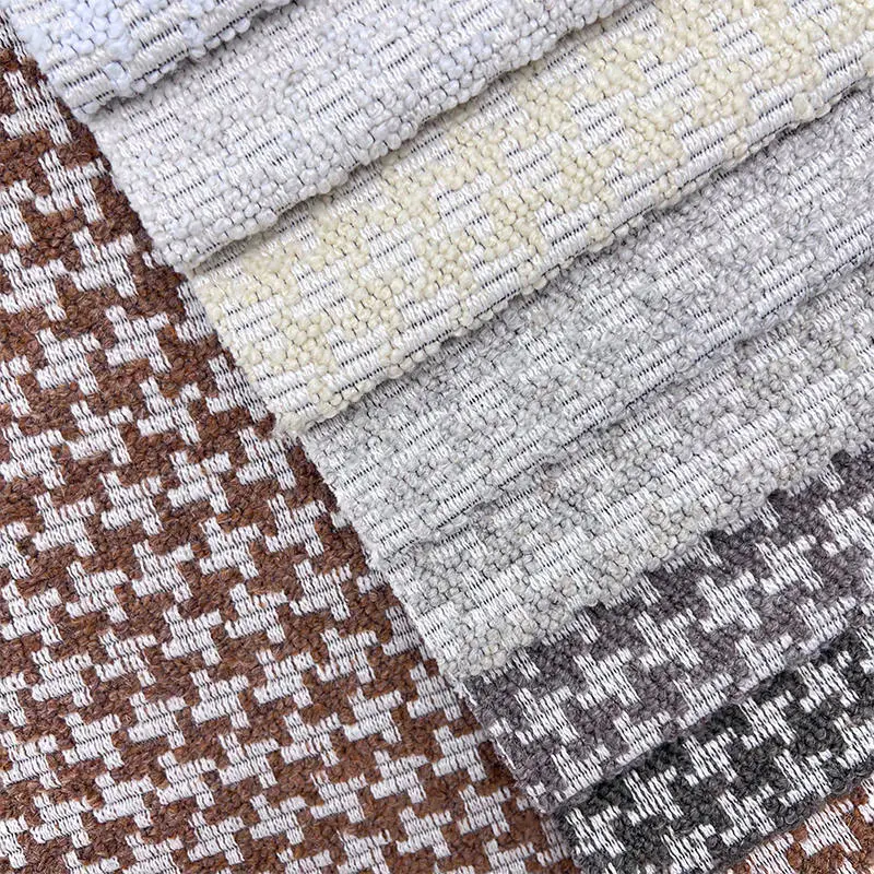 Colorful Home Textile Furniture Non Woven Fabric Polyester Jacquard Pure Linen Fabric