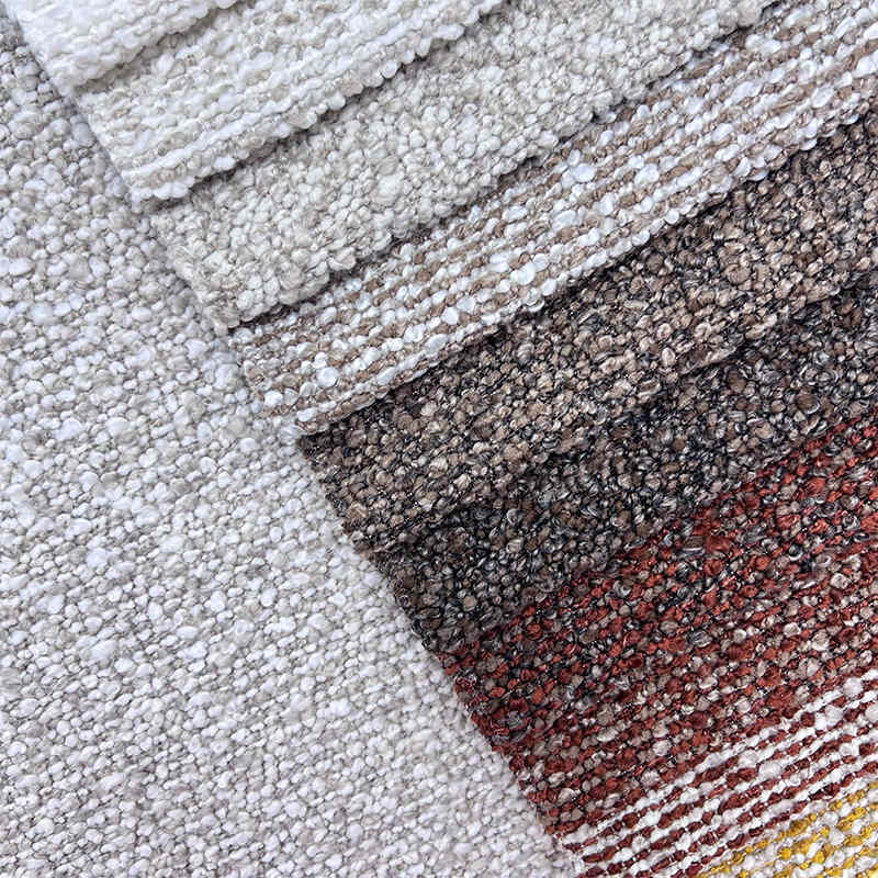 High-weight Acrylic Yarn Woven BUKLI Sofa Fabric