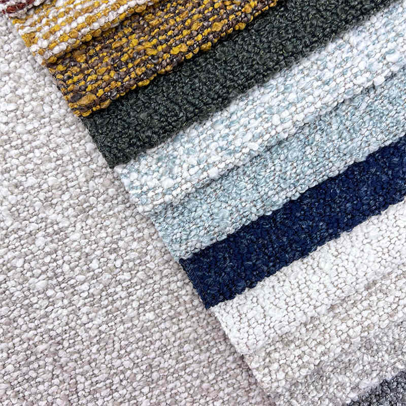 High-weight Acrylic Yarn Woven BUKLI Sofa Fabric