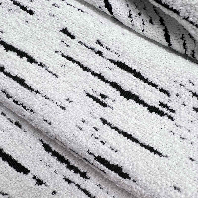 Various Patterns Modern Style Black and White Design Woven Decorative Fabrics with Great Texture