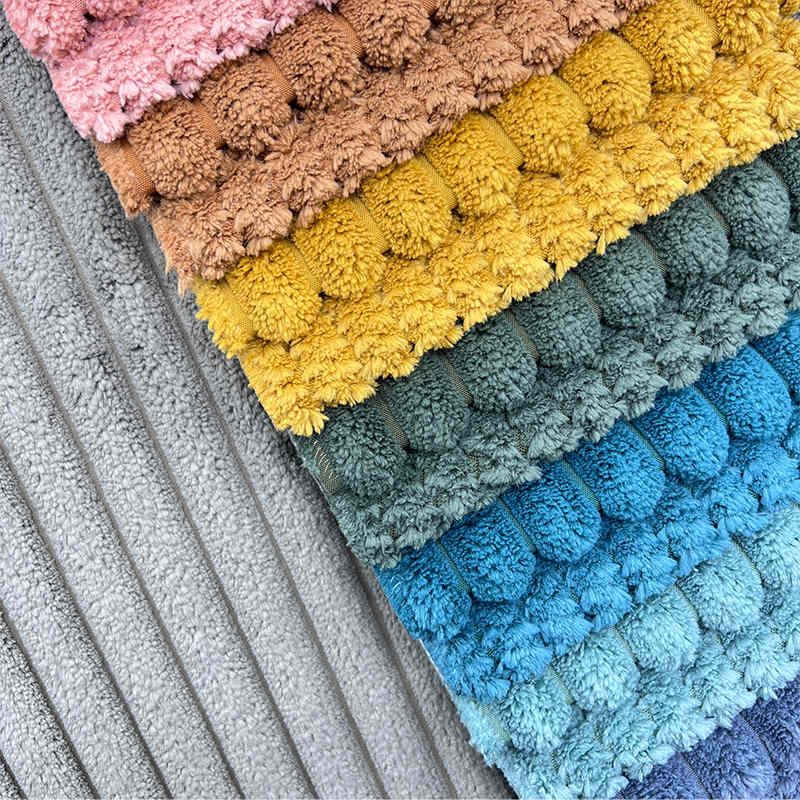 100% Polyester Knitted Velour Stripe Corduroy Velvet Waterproof Wide Wale Corduroy Seat Fabric