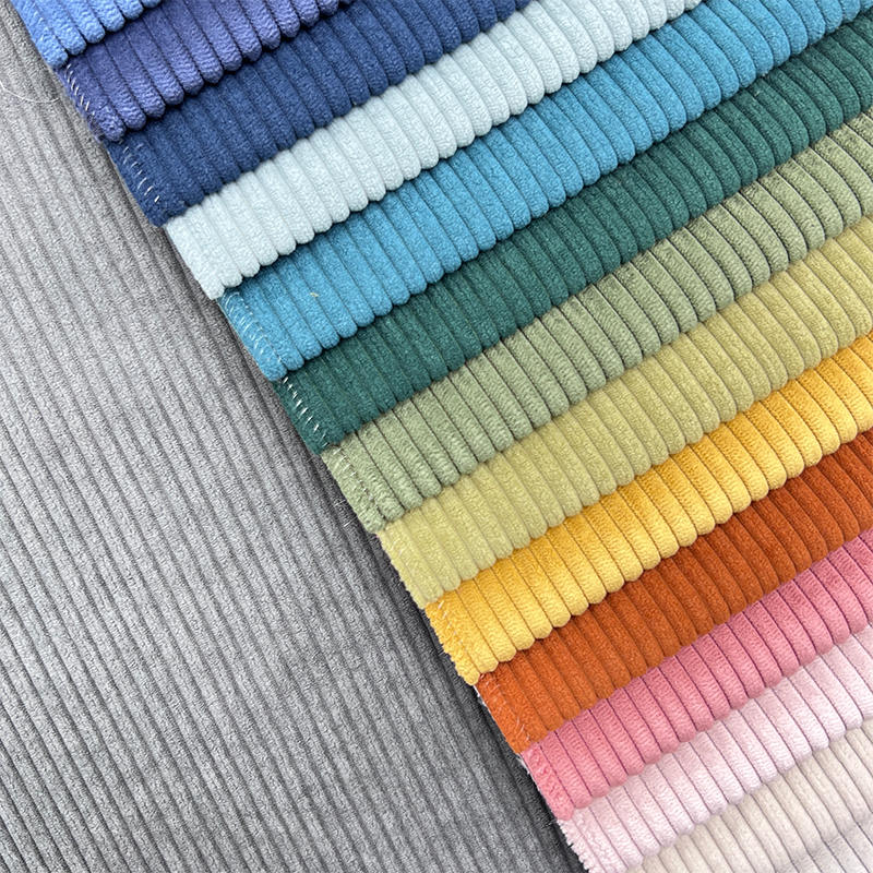 New Stripe Dyed Fabric Polyester Sofa Upholstery Velvet Corduroy Fabric for Sofa for Home Textile