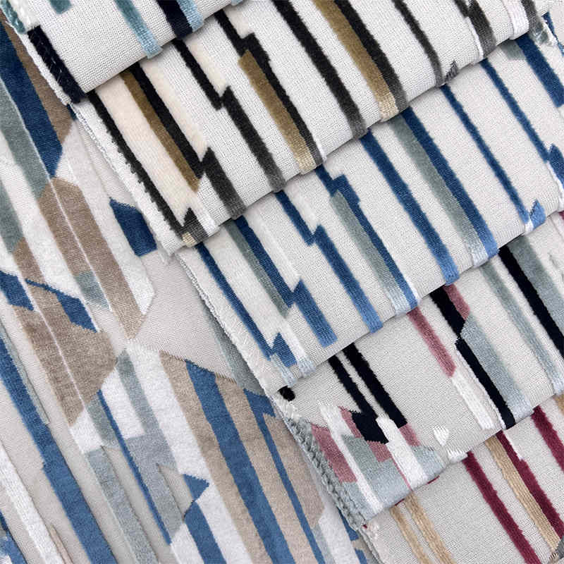 New Light Luxury Brocade Yarn Dyed Jacquard Fabric Five Colors Cut Pile Sofa Fabric for Home Textile