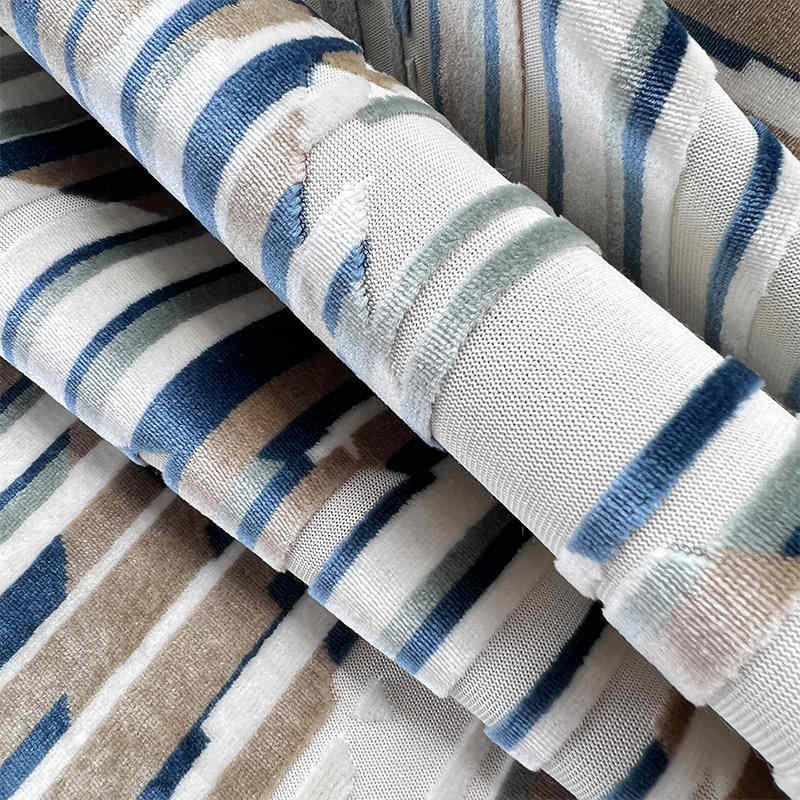 New Light Luxury Brocade Yarn Dyed Jacquard Fabric Five Colors Cut Pile Sofa Fabric for Home Textile