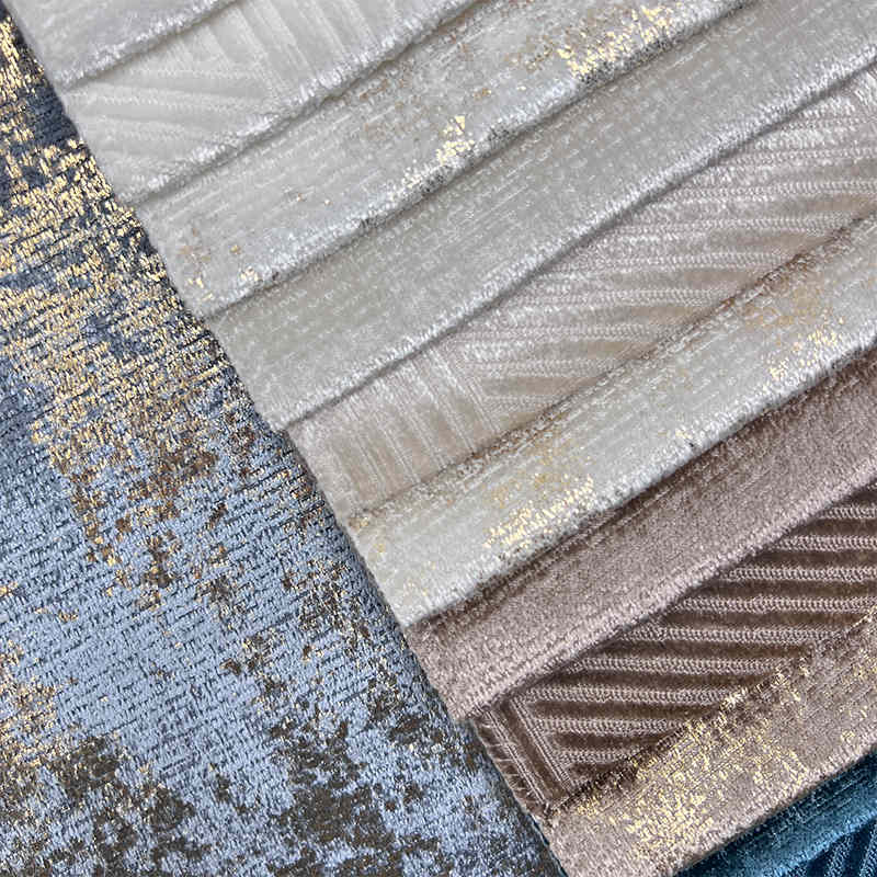 OEM Upholstery Sofa Fabric Gold Bronzing Holland Velvet Fabric for Sofa Home Textile