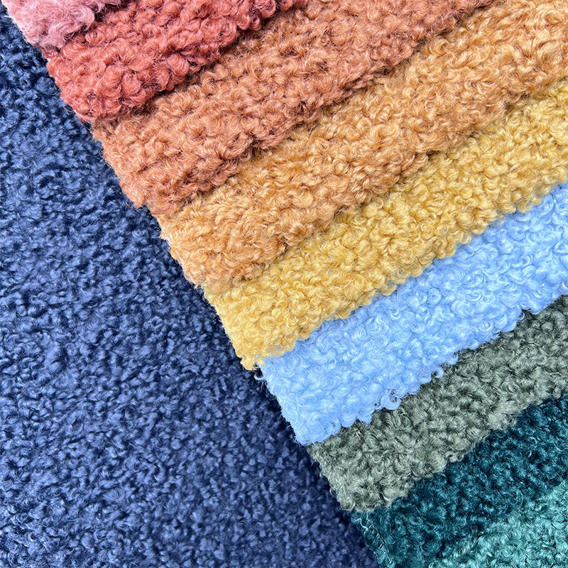 New High Quality Teddy Velvet Fabric for Cushion Upholstery Furniture Fabrics Woven Boucle Sofa Fabric for Home Textile