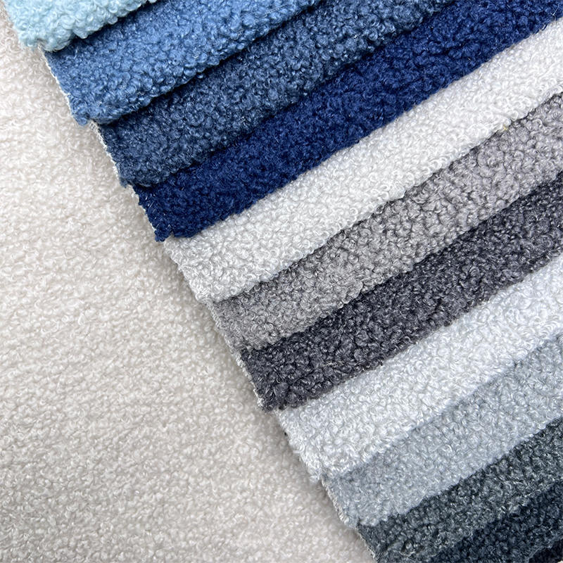Heavy Weight Thick Loop Teddy Fleece Velvet Sofa Fabric Upholstery Boucle Fabric for Living Room Furniture