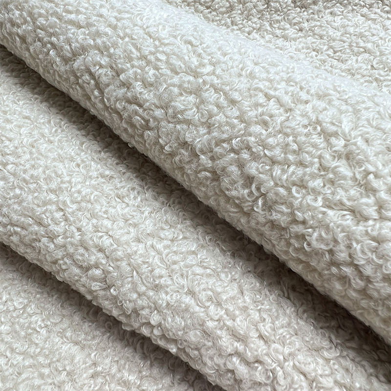 Heavy Weight Thick Loop Teddy Fleece Velvet Sofa Fabric Upholstery Boucle Fabric for Living Room Furniture