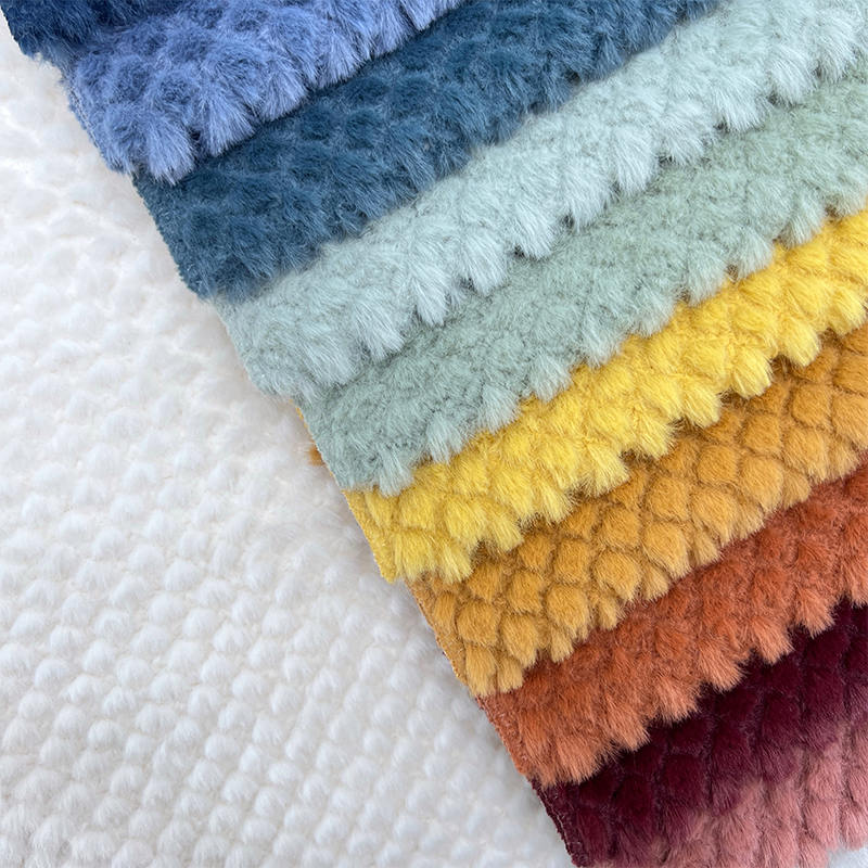 Sofa Fabric Manufacturer Multi-Colors Fluffy Knitting Fabric Long Plush Fabric