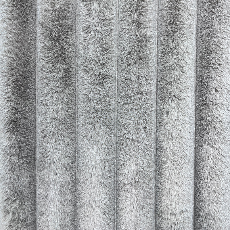 Fabric Textile Raw Material Striped Plush Microfiber Fabric
