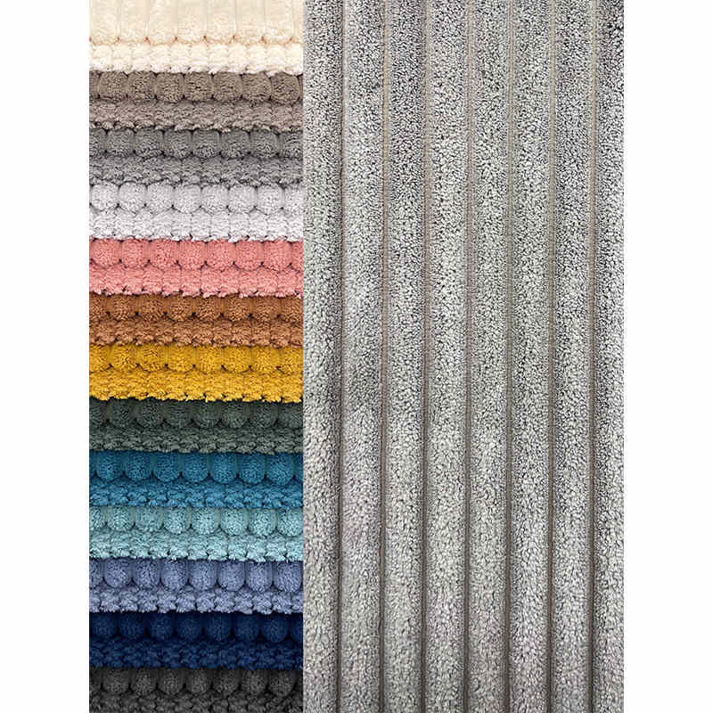 100% Polyester Knitted Velour Stripe Corduroy Velvet Waterproof Wide Wale Corduroy Seat Fabric