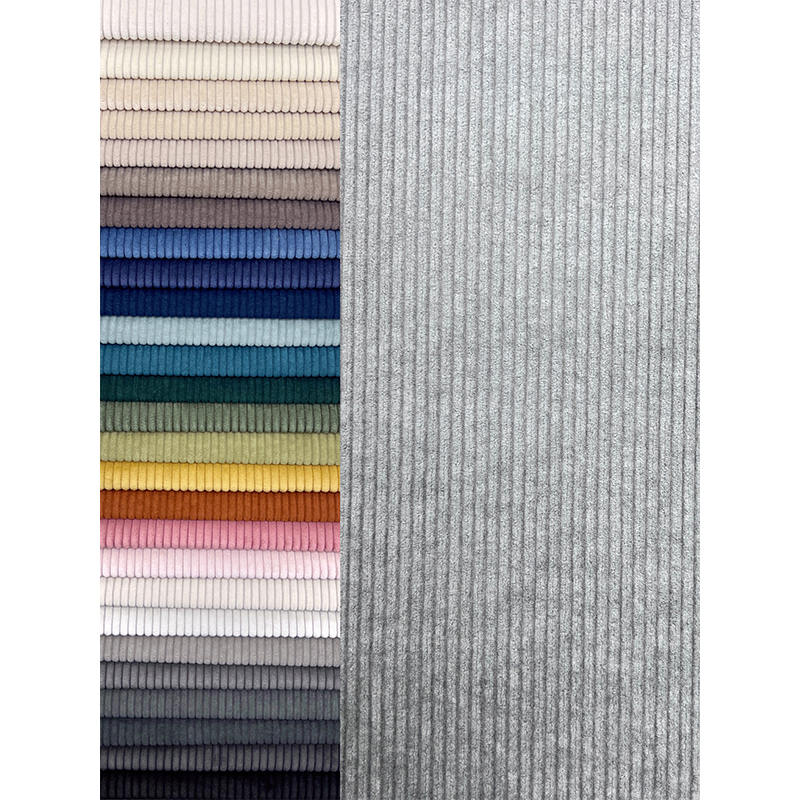 New Stripe Dyed Fabric Polyester Sofa Upholstery Velvet Corduroy Fabric for Sofa for Home Textile