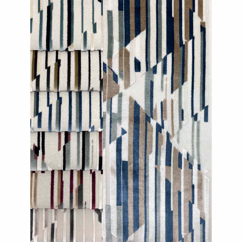 New Light Luxury Brocade Yarn Dyed Jacquard Fabric Five Colors Cut Pile Sofa Fabric for Home Textile