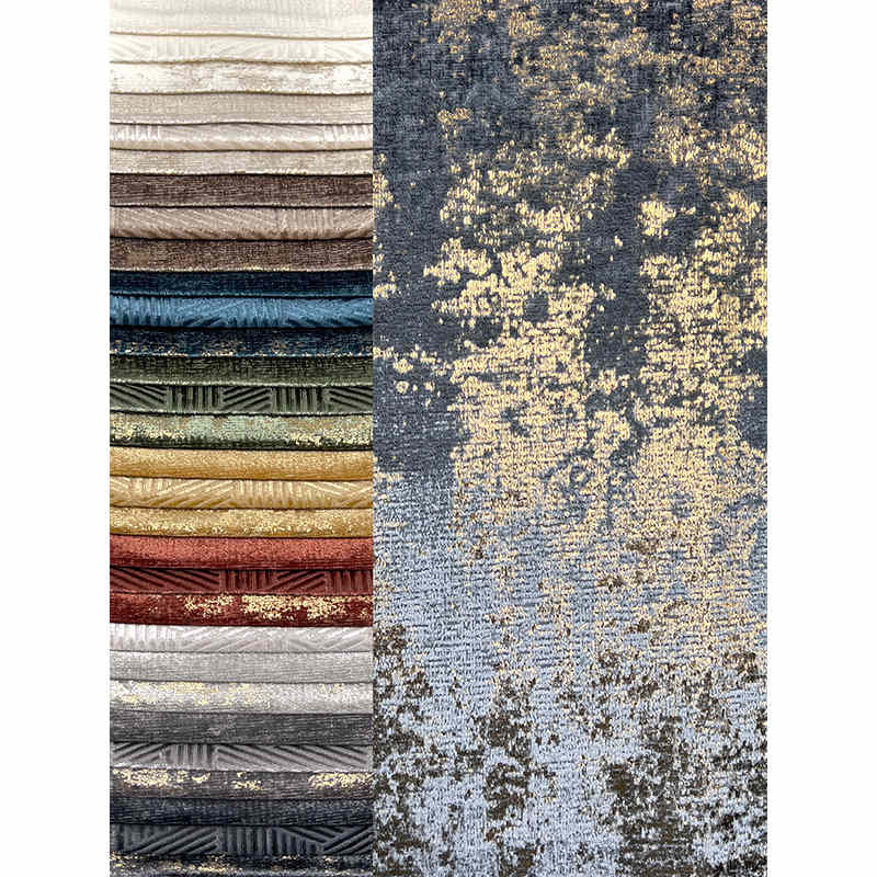 OEM Upholstery Sofa Fabric Gold Bronzing Holland Velvet Fabric for Sofa Home Textile