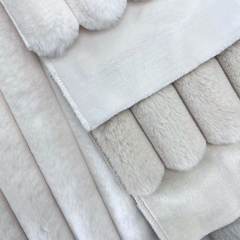 New Fluffy and Soft Cut Pile Stripe Faux Fur Fabric for Garment Corduroy Knitted Fabric for Hometextile