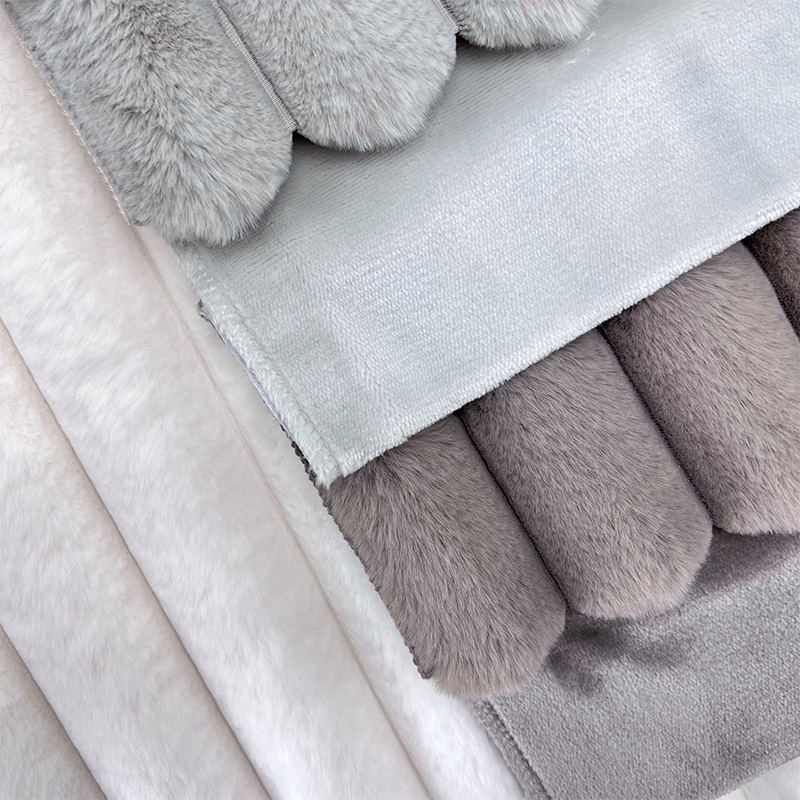New Fluffy and Soft Cut Pile Stripe Faux Fur Fabric for Garment Corduroy Knitted Fabric for Hometextile