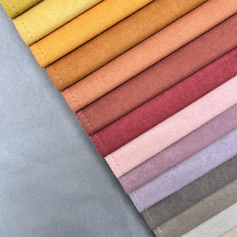Manufacturing 100 Polyester Microfiber Suede Sofa Fabric Waterproof Suede Leather Fabric
